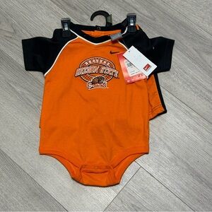 Nike Oregon State Orange and Black Onesiand shorts 2 piece set with tags